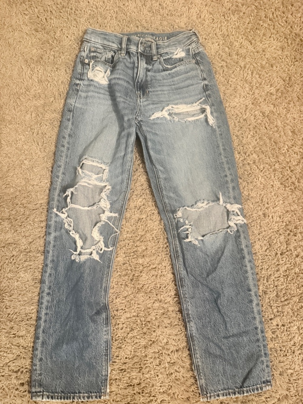 American Eagle Light Blue Distressed Jeans